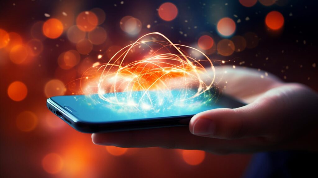 Смартфон з увімкненою функцією Wi-Fi у налаштуваннях