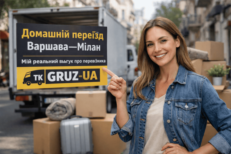 Домашній переїзд з Варшави до Мілана – вантажівка біля будинку